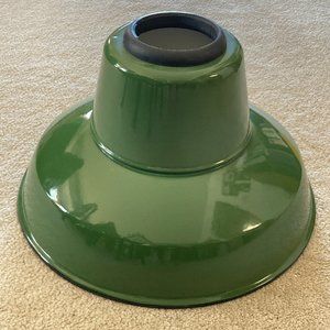 Vintage Green Barn Light Shade ~ Use as Christmas Tree Stand!